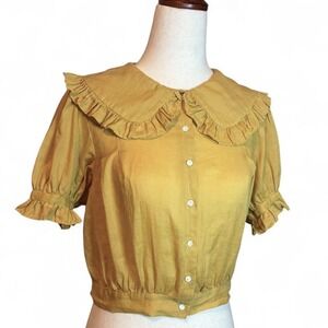 Doen Sparrow Top in Marigold. Size small